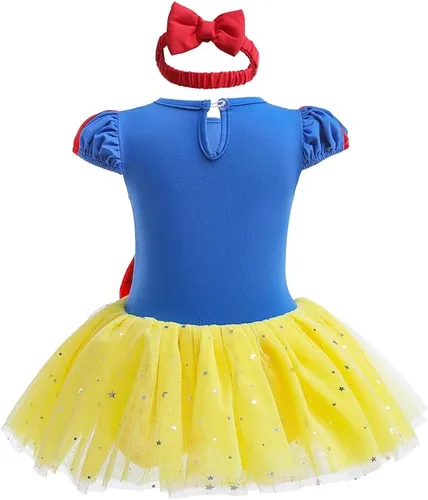 Vista 73 de Disfraz de princesa de Belle Sofía Blancanieves para niñas pequeñas, disfraz de princesa, Navidad, Halloween, mameluco con diadema