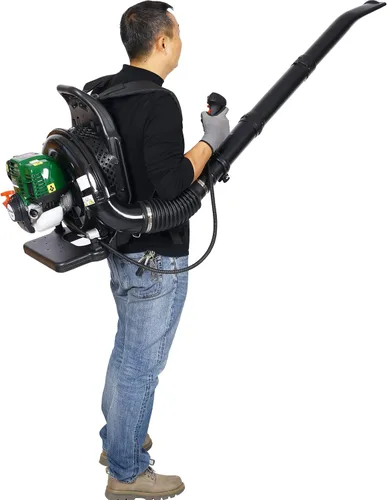 Vista 6 de HomVent Soplador de hojas de mochila, soplador de hojas de gas, soplador de mochila con motor de 4 tiempos de 37.7 CC, potente soplador comercial