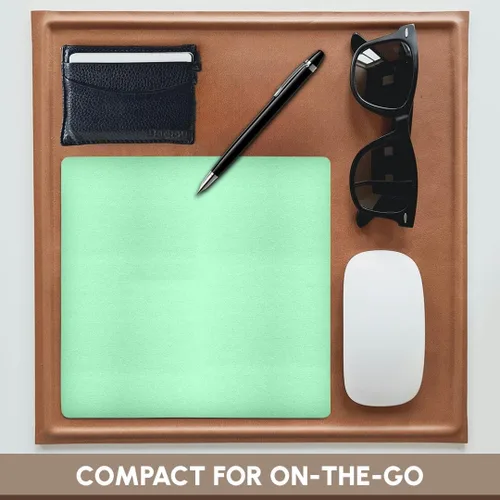 Vista 4 de Alfombrilla de mouse con acabado mate 3D Rose "Mint Greenlight Minty PastelPlain Simple One Single Color Solid ColorVery Pale Aqua Green" - 8 x 8