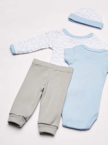 Vista 5 de Luvable Friends Baby Boys Cotton Preemie Layette Set