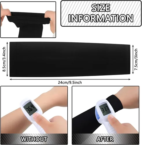 Vista 2 de Zhanmai 8 Pairs Kid Arm Sleeve Youth Breathable Elastic Compression Arm Sleeves for Basketball Football Volleyball Boy Girl