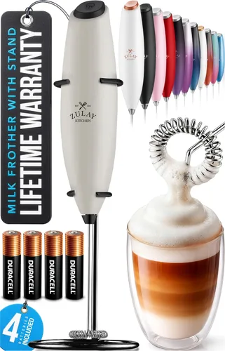 Vista 79 de Zulay Kitchen Potente varita espumadora de leche con 2 baterías Duracell – Mezclador de bebidas portátil ultrarrápido – Máquina de espuma eléctrica