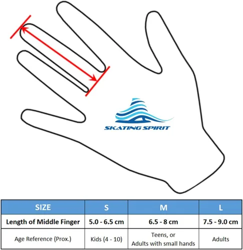 Vista 2 de SkatingSpirit - Guantes acolchados de gel para patinaje sobre hielo con copos de nieve de diamantes de imitación (1 par), guantes antideslizantes