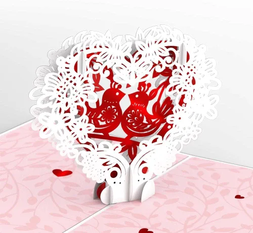 Vista 16 de Lovepop Pizza - Tarjeta romántica para el día de San Valentín con sobre "Has robado una pizza mi corazón