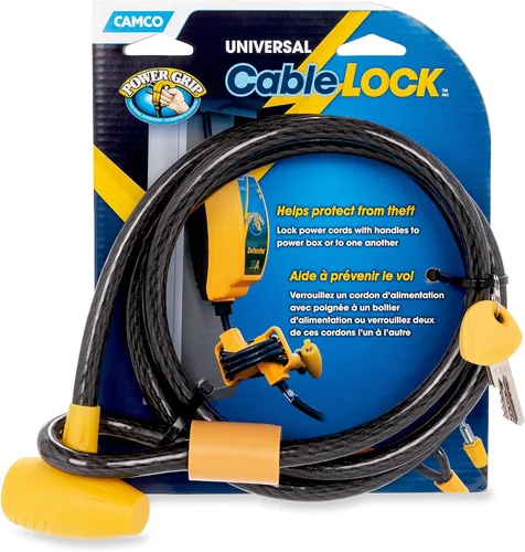 Vista 8 de Camco 44290 Cable de agarre de alimentación con cerradura de seguridad, color negro
