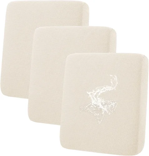 Vista 86 de Fundas impermeables para sofá seccional, fundas de cojín antideslizantes para sofá Ajuste seccional en forma de L, tela jacquard elástica, parte