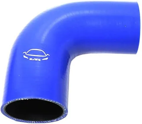 Vista 33 de Manguera de silicona reforzada de 4 capas de alto rendimiento de 2"-2.25" ID codo reductor acoplador de 90 grados para turbo/intercooler/tubería
