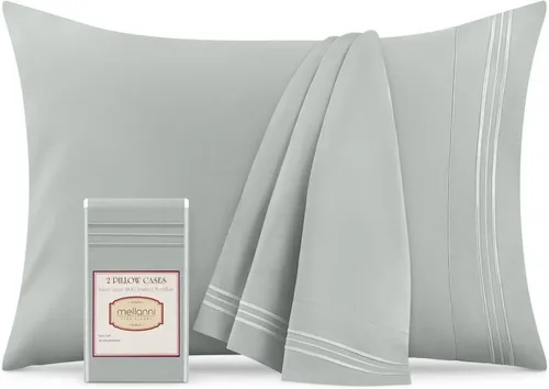 Vista 35 de Mellanni Fundas de almohada de lujo, extrasuaves, refrescantes, fundas de almohada de 12 piezas de la colección icónica, cierre de sobre