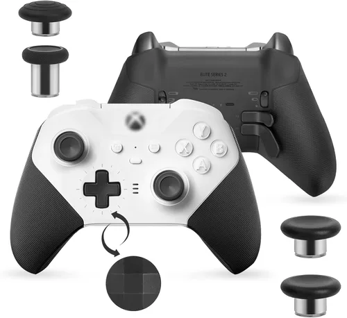 Vista 4 de TOMSIN Paquete de repuesto de accesorios para mandos Xbox Elite Series 2 13 en 1, 6 palillos de metal, 2 almohadillas D, 4 palas y 1 ajustador