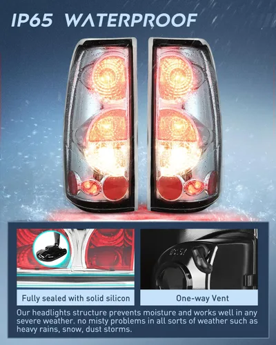Vista 5 de Nilight Conjunto de luz trasera compatible con Chevy Silverado 1999, 2000, 2001, 2002, 2003, 2004, 2005, 2006, 2007, Chevy Silverado 1999-2002, GMC