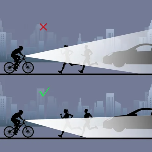 Vista 7 de Suruid - Luces brillantes para bicicleta de 2000 lúmenes, IPX 6 impermeables Recargable por USB, 6 LED, montaje ajustable, para todas las Negro