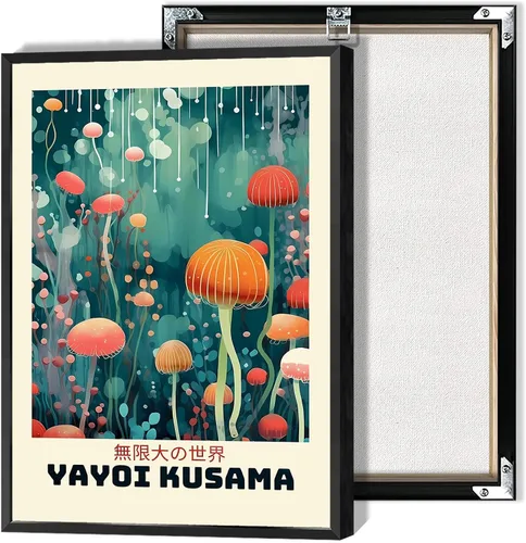 Vista 30 de Pósteres vintage de Ya yoi Kusama The Infinity Big World, arte de pared, arte de pared abstracto de habitación y estética, arte de pared hermoso