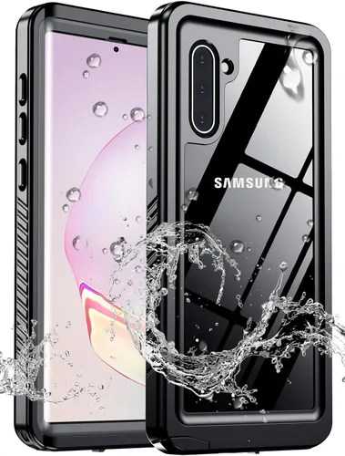 Vista 16 de MOZOTER - Funda impermeable para Samsung Galaxy Note 10 Plus con sonido claro Negro