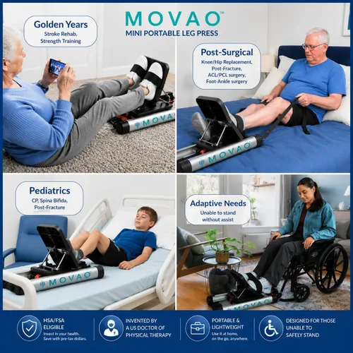 Vista 3 de Mini máquina de prensa de piernas en la cama para rehabilitación Entrenador de fuerza de piernas de bajo impacto para recuperación neurológica