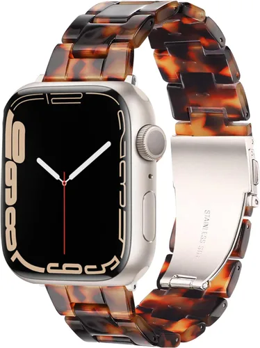 Vista 40 de HOPO Compatible With Apple Watch Band Thin Lightweight Resin Strap Bracelet Fashion Wristband Replacement For iWatch Bands Series Ultra 11 10 9 8 7