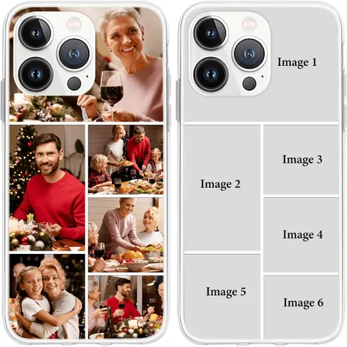 Vista 8 de CUBICER Fundas de teléfono personalizadas, fotos personalizadas, funda delgada y transparente, regalos de Pascua para papá, mamá, papá, hermanas