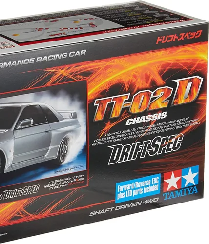 Vista 3 de Tamiya 58651 RC Nissan Skyline GT-R (R32) TT02D Drift Spec 110 Kit