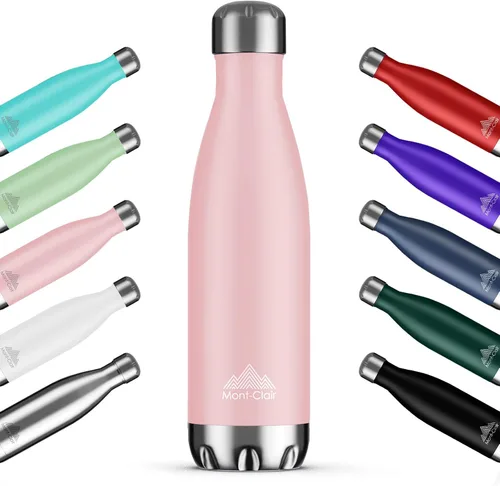 Vista 18 de Mont-Clair H2O - Botella de agua de acero inoxidable aislada al vacío, sin BPA, botella de bebidas frías 12 horas y calientes las 24 horas, metal