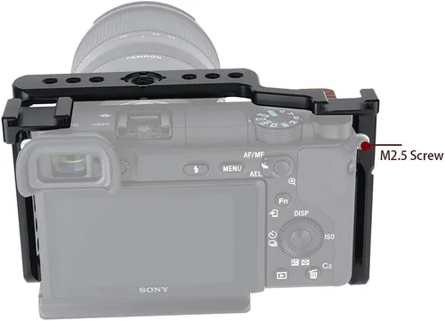 Vista 5 de NICEYRIG Kit de jaula con empuñadura de madera para cámara Sony Alpha A6100 A6400 sin espejo, con puntos de bloqueo dobles - 342