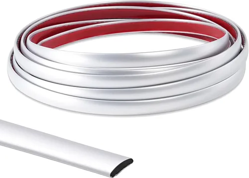 Vista 12 de Moldura de pared para despegar y pegar de 9.8 pies, moldura flexible en forma de D, color dorado mate para protector contra salpicaduras, espejos