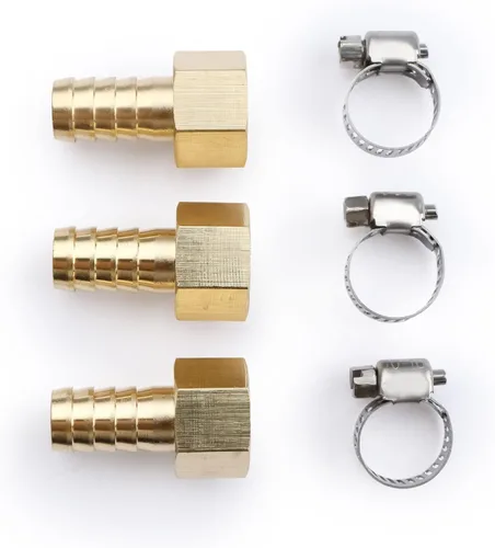 Vista 11 de U.S. Solid Accesorio de Manguera de Latón, Adaptador, Accesorios de Tubería Macho de Púa de 1/2" x 1/2" NPT