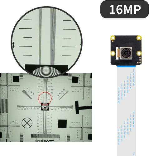 Vista 7 de UCTRONICS Módulo de cámara Raspberry Pi de 16MP, cámara de enfoque automático IMX519 PDAF y CDAF para Raspberry Pi 5, 4, Zero 2W