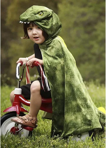 Vista 2 de Capa de dragón de dinosaurio para niños, disfraz de Halloween para niños pequeños, fiesta de disfraces, capa de dinosaurio