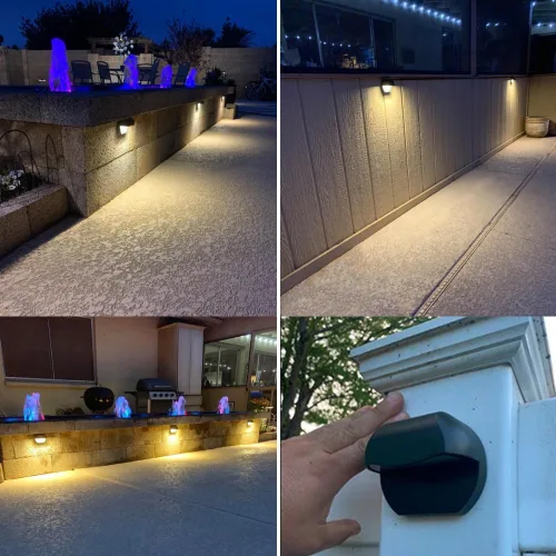 Vista 3 de Luces LED para Cubierta Exterior Iluminación de Paisaje de Bajo Voltaje 12V CA/CC Aluminio Fundido Luces de Poste de Patio Escalón Luces de Montaje