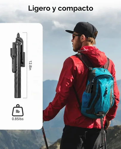 Vista 8 de ORICO Trípode de teléfono de 69 pulgadas, trípode para selfie stick para iPhone con control remoto inalámbrico, soporte giratorio de 360°