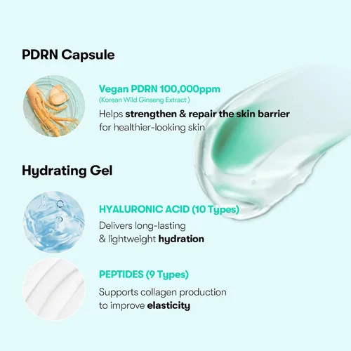 Vista 5 de VT COSMETICS Crema en Cápsulas PDRN 100, Hidratante Facial con 100,000ppm de PDRN, Ácido Hialurónico, 9 Péptidos, Crema Nutritiva Reafirmante