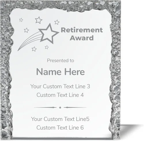Vista 9 de Trofeo grabado personalizado Premios acrílicos personalizados con grabado Estrella brillante Más allá Marcar la diferencia Jubilación