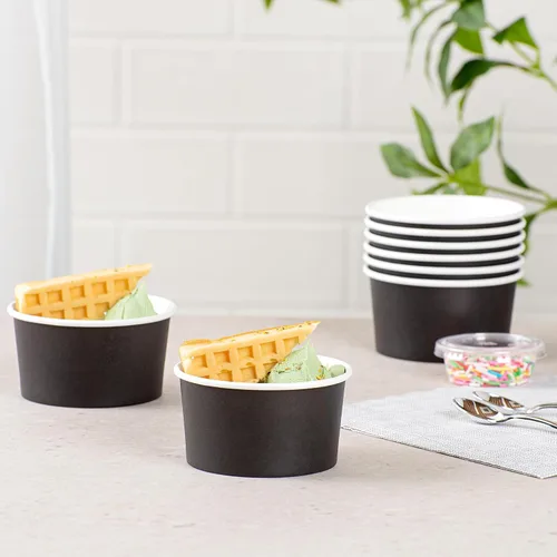 Vista 3 de Restaurantware Coppetta Coppetta - Coppetta - Coppetta Large Hot & Cold To Go Cups: perfecto para cafés - Taza de papel reciclable ecológica