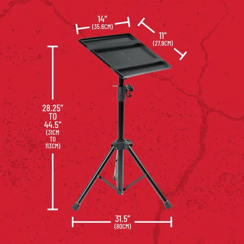 Vista 6 de Gator Frameworks Soporte de trípode para laptop y proyector con ajuste de altura y inclinación (GFWLAPTOP1500)