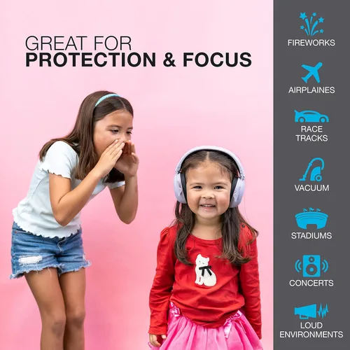 Vista 3 de JLab JBuddies Protect orejeras, diadema para bebés y adolescentes, protección auditiva
