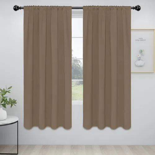Vista 12 de Easy-Going - Cortinas opacas con bolsillo para varilla para dormitorio, cortinas de ventana para oscurecer la habitación para sala de estar