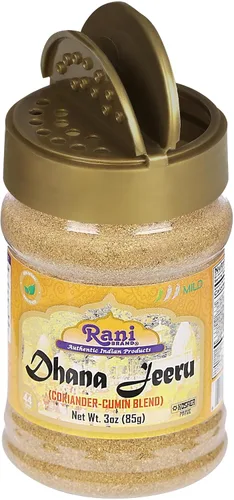Vista 8 de Rani Dhana-Jeeru (mezcla de cilantro y comino 50-50) en polvo de 3 onzas (3.00 oz) tarro de PET ~ Todo natural Sin sal Vegano Apto para gluten