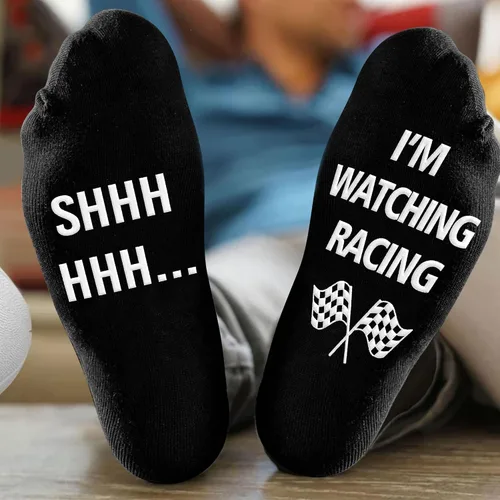 Vista 2 de VICRAZY F1 Racing Car, calcetines deportivos para hombres y mujeres, regalos de Fórmula 1, calcetines de carreras, rellenos de calcetines
