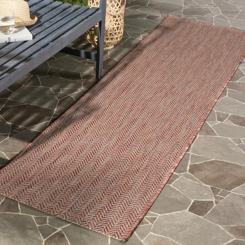 Vista 89 de Safavieh Colección Courtyard CY8022 Alfombra, 2 pies x 3 pulgadas x 5 pies, aguamarina y gris, impermeable, fácil de limpiar, sin pelusa