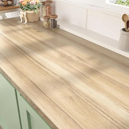 Vista 14 de Papel tapiz autoadhesivo de textura de madera rústica de vinilo marrón, impermeable, para encimera, cocina, gabinetes, envolturas, de 12 x 80