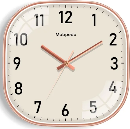 Vista 10 de Reloj de Pared Pequeño, 8 Pulgadas Silencioso Sin Tictac Reloj Operado por Batería, Reloj de Pared Cuadrado Analógico Decorativo para Dormitorio