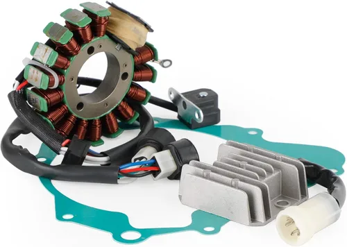 Vista 5 de Estator de bobina Magneto + regulador de voltaje + junta de montaje para Yamaha YFM225 Moto-4 1986-1988, YFM250 Moto-4 1989-1991