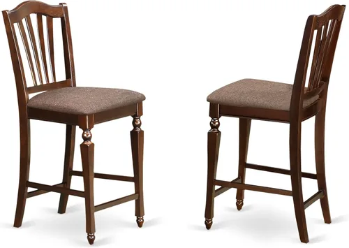 Vista 7 de East West Furniture CHS-BLK-LC Chelsea - Juego de 2 sillas de comedor tapizadas de piel sintética de madera maciza, color negro