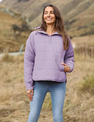 Vista 56 de QIBABU Chaqueta acolchada con capucha de gran tamaño para mujer, ligera, acolchada, manga larga, abrigo de invierno cálido
