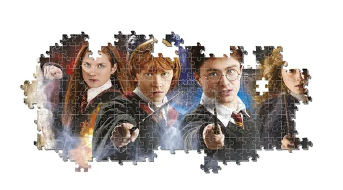 Vista 4 de Clementoni - Harry Potter Panorama Puzzle 1000pcs Potter-1000 Hecho en Italia, 1000 Piezas, Panorámico, Películas Famosas, Diversión para Adultos