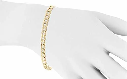 Vista 2 de The Diamond Deal - Collar de cadena para hombre, oro amarillo de 14 quilates, 0.102in, 0.142in, 0.185in, 0.224in, 0.276in, 0.323in, 0.394in
