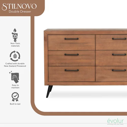 Vista 5 de Evolur Cómoda Stilnovo Mid Century en caña de azúcar Sugar Cane