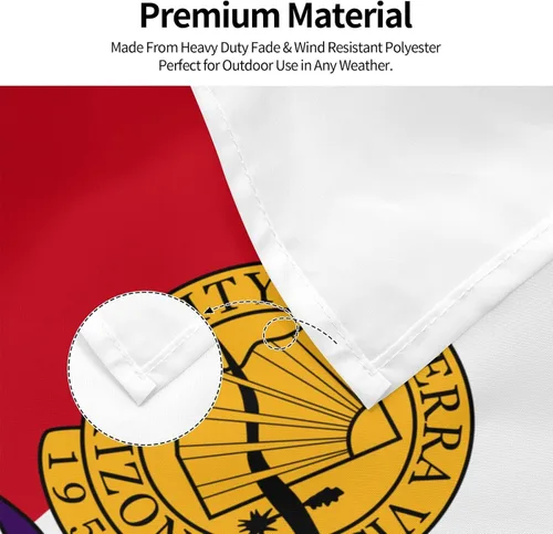 Vista 6 de Bandera de Sierra Vista, bandera de Arizona, 4 x 6 pies, banderas de doble cara para exteriores, bandera duradera para decoración del hogar, patio