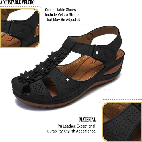 Vista 5 de Vimisaoi - Sandalias de plataforma, con velcro, de verano, atléticas y cómodas, para mujer