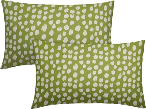 Vista 71 de Sweetshow Juego de 2 fundas de almohada de 16 x 16 pulgadas, diseño bohemio, con diseño de lunares, moderno y moderno, para exteriores, decorativas