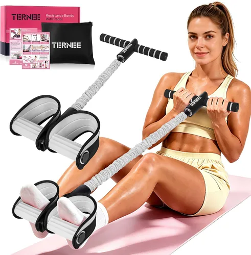 Vista 8 de Pedal Resistance Bands with Handles Working Out Exercise Equipment for Legs